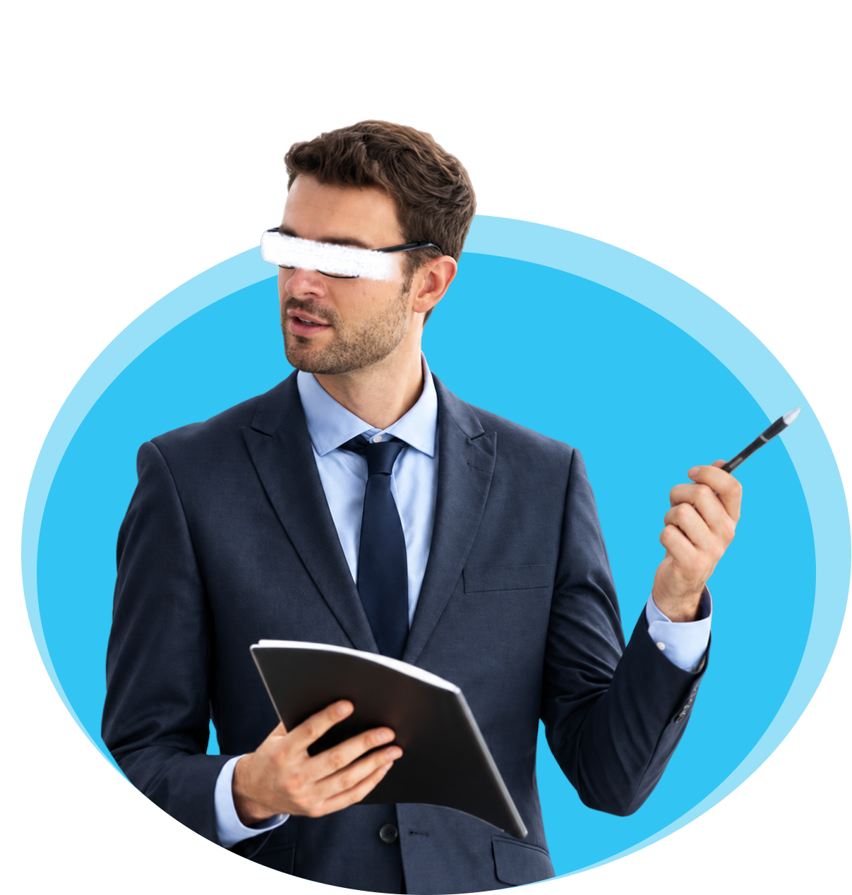 Business consultant reviewing a project