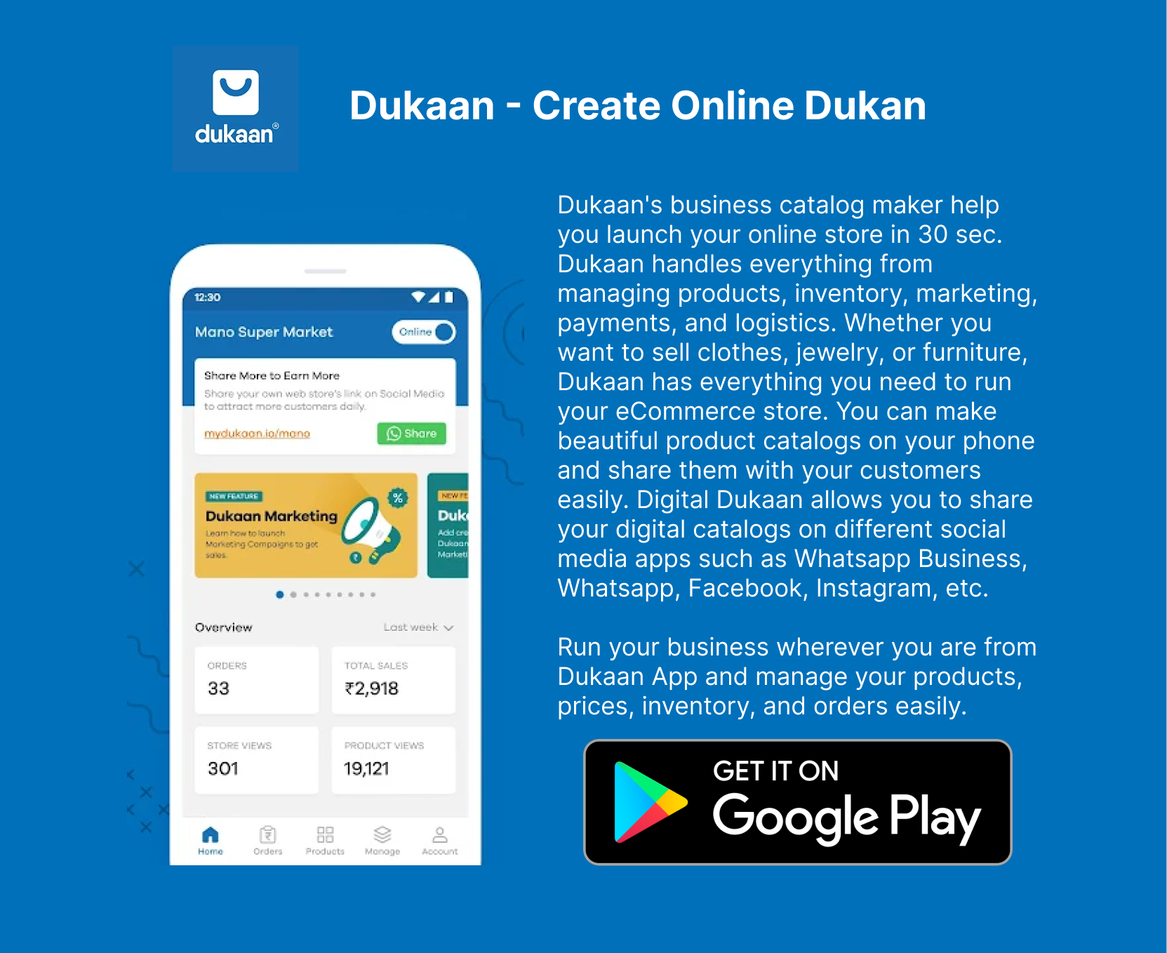 Dukaan – Online Store Builder Platform